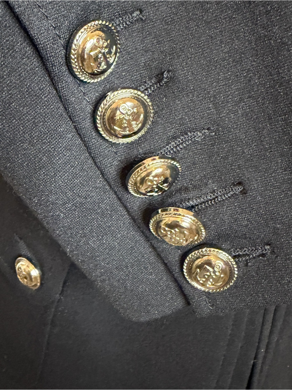 INC Military Band Jacket Black Embellished Beaded Collar Blazer Size XL - Picture 5 of 8